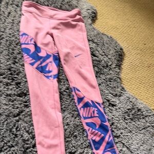 Nike Pink and Blue Leggings